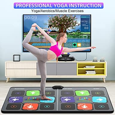 FWFX Dance Mat for TV Games - Wireless Musical Electronic Dance Pad for Kids & Adults, 2-Player Indoor Active Exercise Game for Family Parties, Birthday for Boys and Girls - Image 8