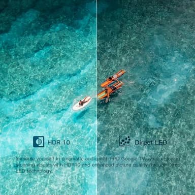 FPD 43 Inch Smart TV Flat Screen Frame LED Television Full HD 1080p Google Cast Built in, Streaming Live Ultra Thin HDR10 Android TV, Bluetooth, Vesa, Hdmi, WiFi (Palette-Series 2025) - Image 3