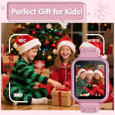 Wiszodet Smart Watch for Kids with 39 Games HD Touch Touchscreen Alarm Clock, Camera Music Player Pedometer Flashlight 12/24 hr Video & Audio Recording, Toys Gift for 3-12 Years Old Girls - Image 7