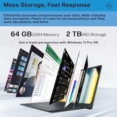 Dell Inspiron 15 Touchscreen Laptop, 15.6" FHD Anti-Glare Display, AMD Ryzen 7 7730U (Beat Intel i7-1355U), 64GB RAM, 2TB SSD, 128 GB UFD, AMD Radeon Graphics, Wi-Fi, HDMI, Webcam, Windows 11 Pro - Image 4