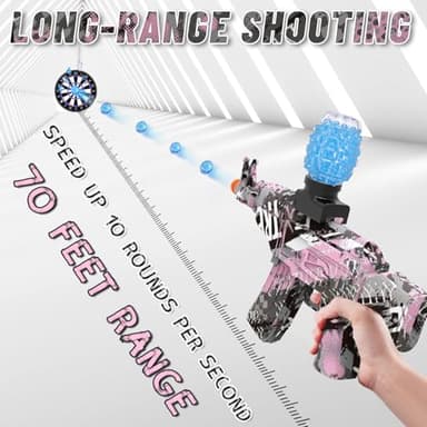 Electric Gel Ball Blaster, AKM High Speed Automatic Splatter Ball Blaster, Rechargeable Pistol Splatter Blaster with Digital Screen, Splatter Ball Toy for Outdoor Shooting Game, Ages 14+. - Image 3