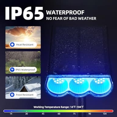 Barrina WRGB Solar Lights Outdoor, Color Changing Solar Landscape Lighting with 360° Horizontal Adjustable, RGB Solar Spotlights Outdoor for Outside, 6 Packs - Image 6