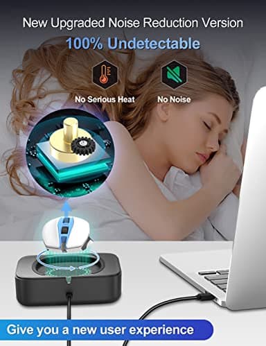 Meatanty Mouse Mover Undetectable, Super-Silent Mouse Jiggler Device Move Randomly, Automatic Wiggler Shaker Giggler, Adjustable Interval Timer, Keep Computer Laptop Active for Office Home Remote Work - Image 4