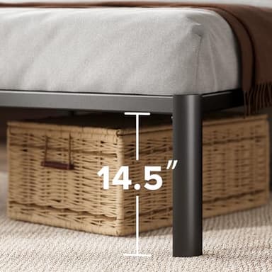 ZINUS Van 16 Inch Metal Platform Bed, Steel Slat Support, No Box Spring Needed, Eco Friendly WonderBox Packaging, Easy Assembly, Black, Full - Image 5