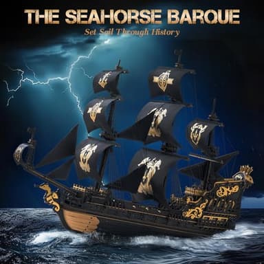 ROKR 3D Wooden Puzzles for Adults,Seahorse Barque Model kit, 603 Piece 3D Puzzles for Adults&Teens,Ideal Gift for Adults - Image 2