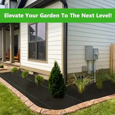 Weed Barrier Fabric Heavy Duty, 2.6FT x 100FT Thicken Garden Landscape Fabric Weed Mats, Plastic Weed Control Garden Cloth, Woven Geotextile Fabric for Garden Beds, Underlayment, Commercial Driveway - Image 4