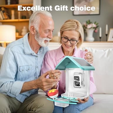 Viubird Bird Feeder with Camera: Solar Powered Smart Bird Camera Feeder 2K Live Feed for Backyard - AI Identify Auto Capture Videos, Gifts for Birdlovers Mom Dad, 2.4GHz WiFi - Image 7