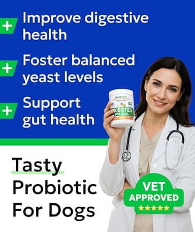 BARK&SPARK Probiotics for Dogs Digestive Health w/Enzymes - Diarrhea Gas Treatment Upset Stomach Relief - Allergy & Itchy Skin - Pet Dogs Probiotics - Digestion Supplement Treat (120Ct Chicken) - Image 2