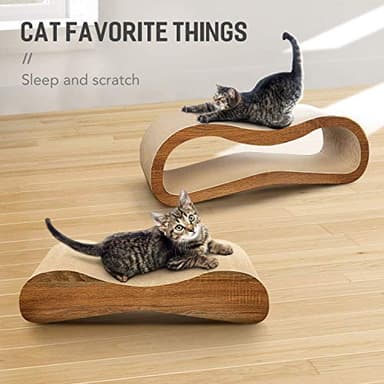 Cat Scratcher,2 in 1 Cat Scratching Board,Cat Cardboard,Scratch Lounger,Large,27.56 x9.45 x8.86 inch - Image 6