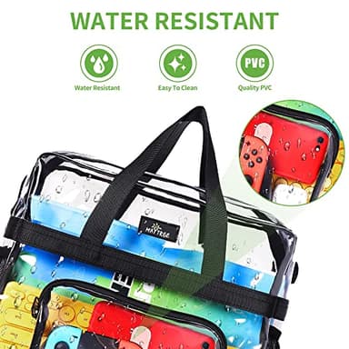 MAY TREE Clear Bag for Stadium Events 12×6×12 Clear Tote Lunch Bag with Reinforced Strap for Work, Concert and Sports, Black - Image 3