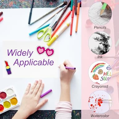 PATIKIL 50 Sets Pure Cotton Watercolor Cards 140lb/300 GSM Postcards with Envelopes for Art Painting Creative Thank Notes, 4x6 Inch - Image 4