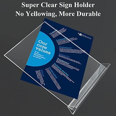 Seencool Acrylic Sign Holder 8.5 x 11 Vertical Double-Sided Flyer Display Stands, Plastic Table Menu Stand, Clear Picture Paper Frames for Office Home Store Restaurant 6Pack - Image 4