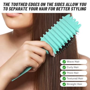 Curly Hair Brush, Curl Defining Brushes, Styling Brush for Curly Hair, Shaping and Defining Curls for Women - Image 4