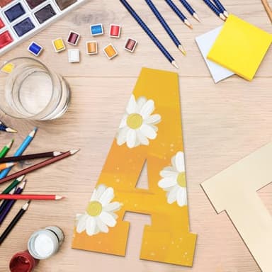 Wooden Letters 12 Inch, Large Wooden Letter R Shape Cutout Big Unfinished Vintage Sports Varsity Style Wood Alphabet Letters for Wall Decor Nursery Name Painting Crafts Party Room Home Decoration - Image 3
