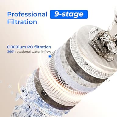 Waterdrop X8-Basic Reverse Osmosis System, NSF/ANSI 42&58&372 Certified, 800 GPD Tankless RO Water Filter, 9-Stage Filtration Undersink RO Filtration System, 2:1 Pure to Drain, Reduce PFAS, BPA Free - Image 4