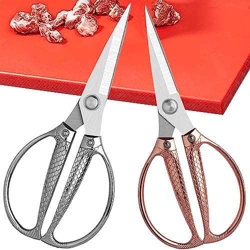 Kitchen Shears 2 Pack, Heavy Duty Poultry Shears, Dishwasher Safe, All Purpose Stainless Steel Utility Scissors for Kitchen, Chicken, Fish, Herbs, Turkey - Image 1