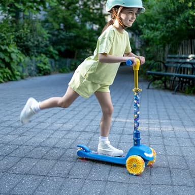 Jetson Sonic Three-Wheel Light Up Kick Scooter, Light up Stem & Wheels, Height Adjustable Handlebar, Rear Brake, Foldable, Ages 3+, JSNC2-3KIK - Image 6
