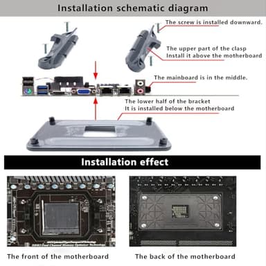 ECKDZMY AM4 Backplane Back Durable CPU Heatsink Bracket CPU Fan Cooling Mounting Sheet Plate for AM4 AMD Socket - Image 7
