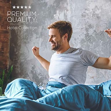 Mueller UltraTemp King Size Sheets Set – 6 Piece Premium Bedding, Silky Soft 1800 Thread Count, Cooling, Deep Pocket up to 16", Breathable Heat Transfer, Wrinkle-Resistant & Hypoallergenic, Denim - Image 7