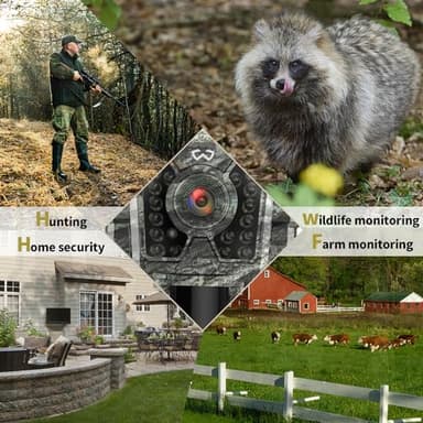 WOSODA Mini Trail Camera 4 Pack 24MP 1080P HD, Game Cam with SD Card, Waterproof Tiny Hunting Camera Night Vision Motion Activated with Fast Trigger Time for Outdoor Wildlife Monitoring - Image 6