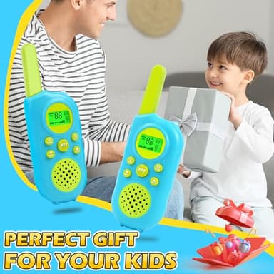 VOOPON Walkie Talkies for Kids 22 Channels Long Range 2 Way Radio Toys for 3-12 Ages with LCD Flash Light,Birthday Gifts for 4 5 6 7 8 9 Years Old Boys Girls for Camping Hiking Indoor Outdoor (Blue) - Image 6
