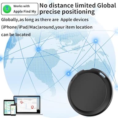 2 Pack GPS Trackers for Vehicles Work with Find My (iOS Only) Real Time Mini Car Item Finder Global Coverage Hidden Car Locator Tracking Device No Monthly Fee or Subscription No SIM Card Required - Image 2