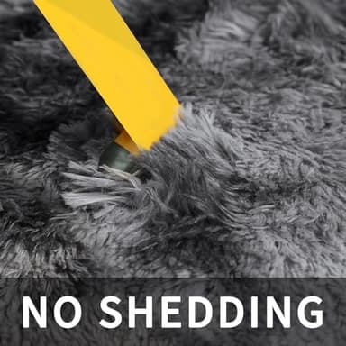 Sour Lemon 10x14 Area Rugs for Bedroom, Fluffy Rugs for Living Room, Large Area Rug Shag Shaggy Carpet Soft Plush Furry Bedside Rug, Machine Washable Area Rugs for Kids Girls Boys Home Decor Anti Slip - Image 5