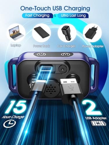 DINJOO Dog Bark Collar for Large, Smart Bark Collar,Rechargeable Anti Barking Training Collar with 8 Adjustable Sensitivity,Bark Collar with Beep -Purple - Image 3