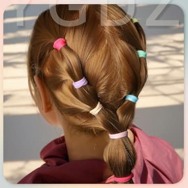 YGDZ Baby Hair Ties, 300pcs Elastic Toddler Hair Ties for Little Girls Kids, Small Mini Hair Bands Soft Ponytail Holders Hair Accessories, Multicolor - Image 7