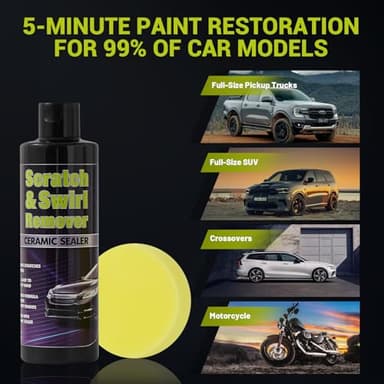 PIMAG Pro-Grade Car Scratch & Swirl Remover Kit, Polishing Compound for Car Surface, Cutting Compound Paint Restorer with Applicator Pad, Safe Vehicle Detailing Supply, add Gloss & Shine-250ML(8.45oz) - Image 3