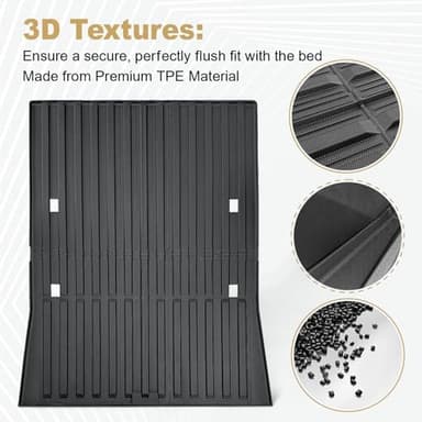 Truck Bed Mat Fit for Tesla Cybertruck 2023 2024,All Weather Bed Mat Heavy Duty Pickup Cargo Bed Liner for Cybertruck Accessories - Image 3