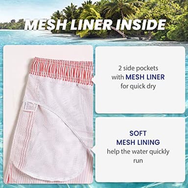 maamgic Mens Swim Trunks 5" with Mesh Lining Quick Dry Bathing Suits for Men Swim Shorts Swimwear Small - Image 4