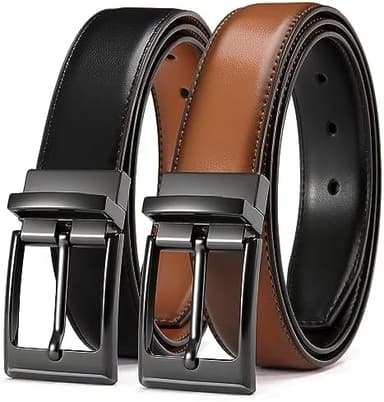 CHAOREN Reversible Belt Men 1 Piece - 1.25" Leather Dress Belt - Trim to Fit for Elegant Style - Image 3