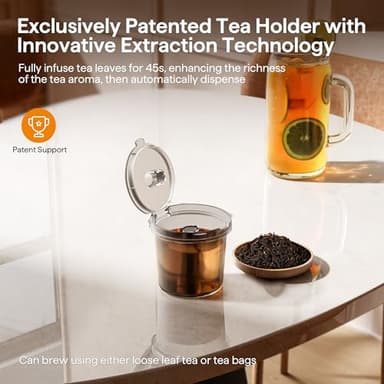 Tastyle Single Serve Coffee Maker for K Cup, Ground and Tea Leaves, Hot and Iced Coffee Machines with Bold Setting, 6 to 16 Oz Brew Sizes, Compact for Small Spaces, Black (2.0 Version) - Image 5