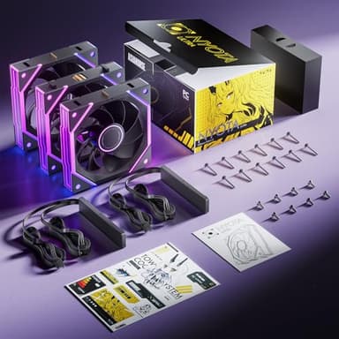 AsiaHorse Nyota Ultra 120mm PC Case Fan - Space-Inspired Design (Infinity Mirror + RGB Ring), 9 Blades 58.5 CFM, Modular Build, Ultra-Quiet Silicone Pads, PWM Control-Quiet Hydro Bearing - Image 11