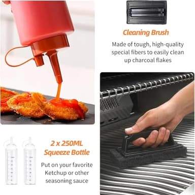 TianfuSpanda Griddle Accessories Kit, Flat Top Grill Accessories 9Pcs BBQ Tool Sets Blackstone Accessories with Scraper, Spatula, Grilling Cooking Kit Applicable to Blackstone - Image 5
