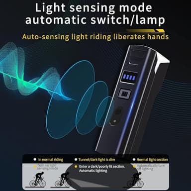 Bike Lights,Chasinglee USB Rechargeable Bicycle Lights, Super Bright 1200 Lumens Front and Back LED Bike Lights IPX6 Waterproof Bicycle Wheel Lights Taillight Set for Night Riding, Road and Mountain - Image 9