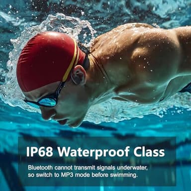 Dnniakm Swimming Headphones,Bone Conduction Headphones Bluetooth 5.4,IPX8 Waterproof,32G Memory Sports Headphone,Underwater Headphone with MP3-Player for Swim,Open Earphones for Swimming (Black X20) - Image 3