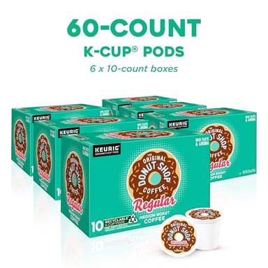 The Original Donut Shop Regular, Keurig Single Serve K-Cup Pods, Medium Roast Coffee, 60 Count, (6 Packs of 10) - Image 2