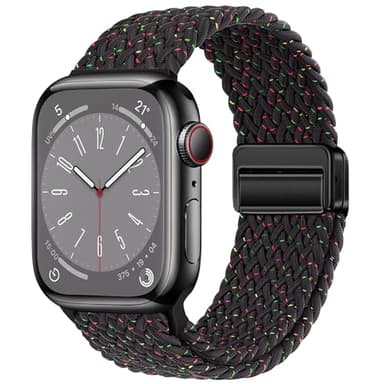 Qimela Sport Loop Compatible with Apple Watch Band 38mm 40mm 41mm 42mm 44mm 45mm 46mm 49mm for Women Men,Magnetic Strap Stretchy Braided Wristband for iWatch Series 11 10 9 8 7 6 5 4 SE Ultra 3 2 1 - Image 1