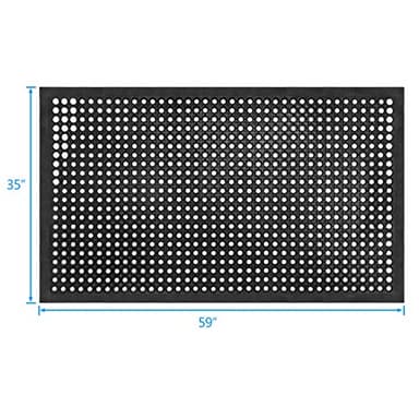 Uniboho Outdoor Rubber Floor Mats Anti Slip Restaurant Commercial Kitchen Mat Rubber Drainage Mat 60 x 35 Heavy Duty Door Mat for Garage Garden Indoor Outside Industral Pool Entrance Bar Wet Area - Image 3