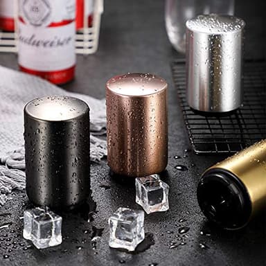 Fullgaden Automatic Beer Opener, Gift-Bottle Collector Best find Push Down & Bottle pops Off. No Bending or Damage to caps, Titanium-Plated Black - Image 2