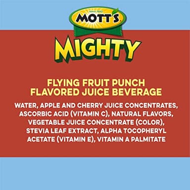 Mott's Mighty Flying Fruit Punch Juice Drink, 8 Fl Oz Bottles, 24 Count (4 Packs Of 6), 100% Fruit Juice with Purified Water, Vitamins A, C And E, No Artificial Flavors, Colors or Sweeteners - Image 5