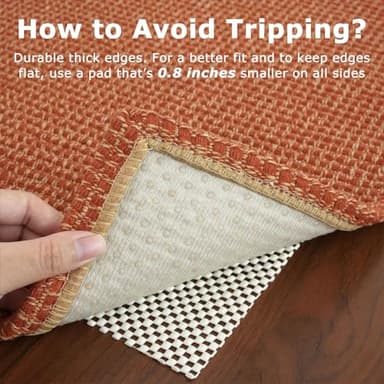 KOZYFLY Indoor Door Mat 2x3 ft Small Area Rugs Washable Front Door Mat Non Slip Rubber Backed Entryway Rug Cotton Entrance Doormat for Front Porch Bathroom Kitchen Bedroom, Orange/Tan - Image 5