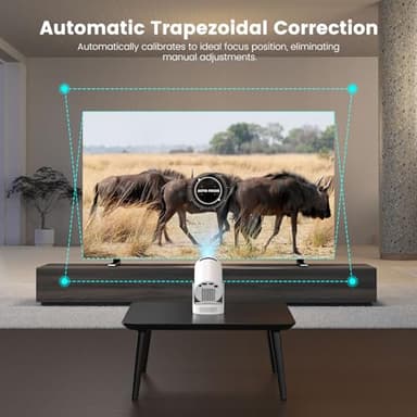 Mini Projector,Support 4K with Bluetooth 5.4 WIFI6, 5watt Sound Base Speaker,160 ANSI, Android 11,210° Rotation, Auto Keystone Correction Video Projector HY300 ULTRA - Image 5