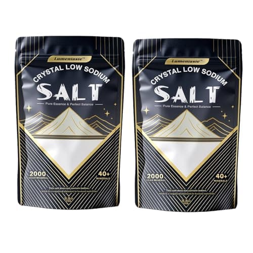 Salt for Pickling, Canning & Cooking | Fine Grain Table Salt with Natural Minerals | For Steak & Baking | Lite Low Sodium Healthy Salt, Resealable 8.8oz (Pack of 2) - Image 1