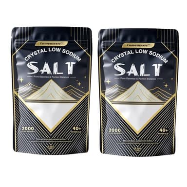 Salt for Pickling, Canning & Cooking | Fine Grain Table Salt with Natural Minerals | For Steak & Baking | Lite Low Sodium Healthy Salt, Resealable 8.8oz (Pack of 2) - Image 1