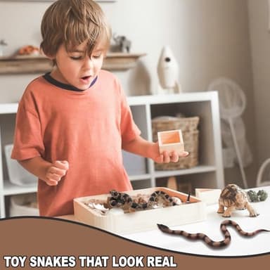 Upitry Rubber Snakes Fake Snake Rattlesnake - Realistic Keep Birds Away - Prank Life Size Toy That Look Real - Garden Plastic Scare Birds - Christmas Toys - Image 7