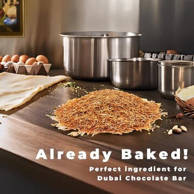 Toasted Kataifi Pastry for Dubai Chocolate | 7 oz (200g) | Ready to Use Crispy Kadayif Shredded Fillo Dough - Image 6