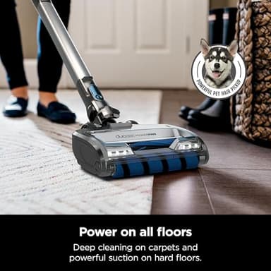 Shark IZ462H Vertex Ultra Lightweight Cordless Stick Vacuum with DuoClean PowerFins, Crevice, Pet Multi-Tool, Anti-Allergen, Brush, Removable Handheld, Flex, 60 min Runtime, Blue, MultiFLEX - Image 2